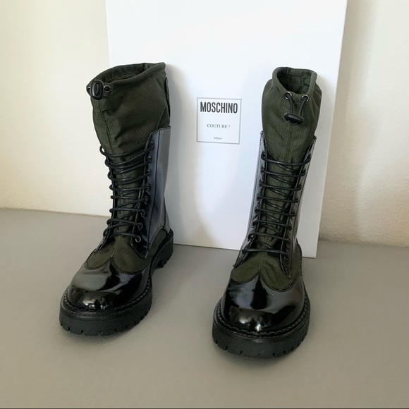 Moschino combat boots